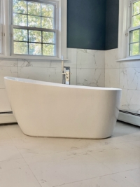 tub in upper saddle river bathroom remodel