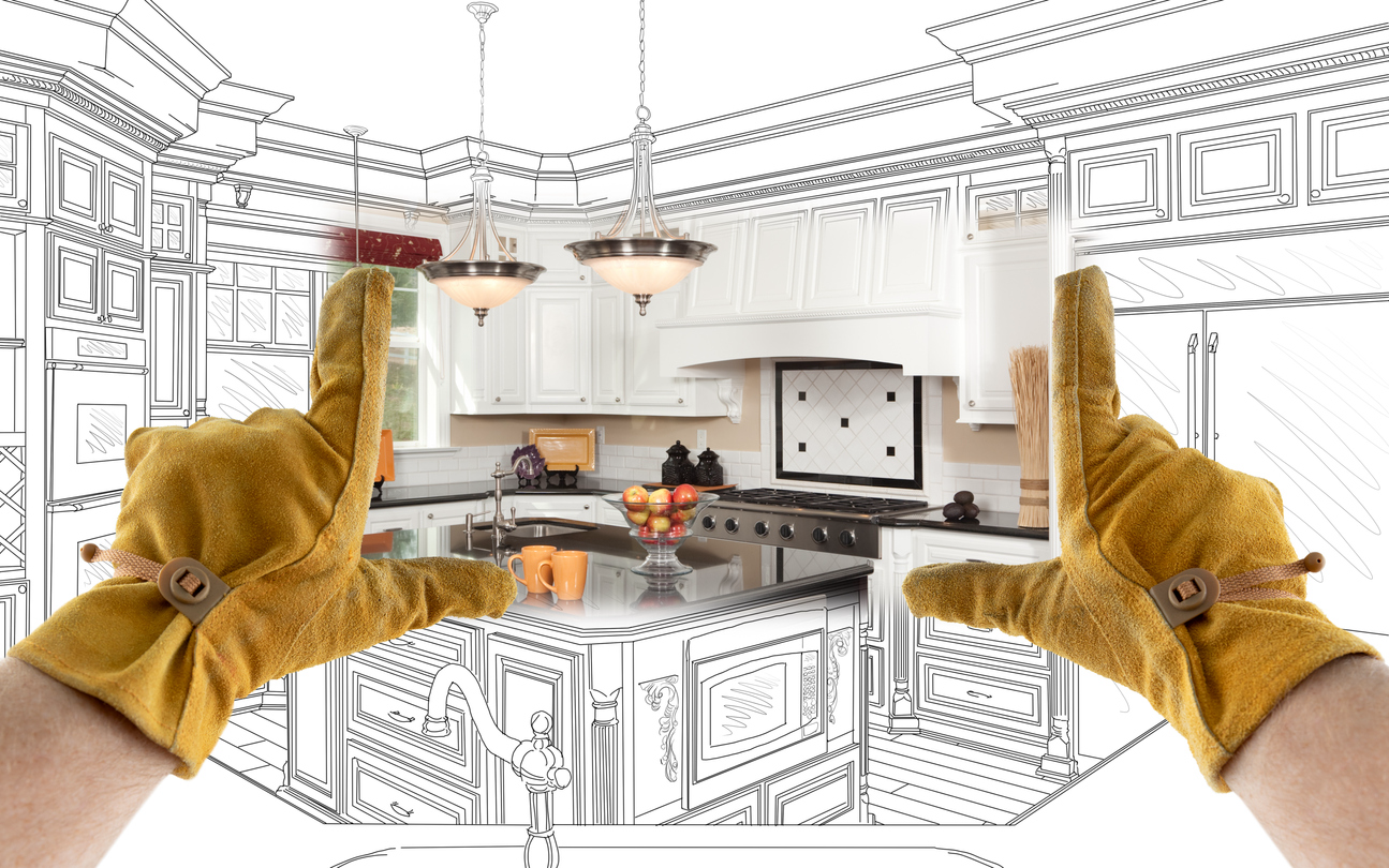 kitchen renovation plan and image