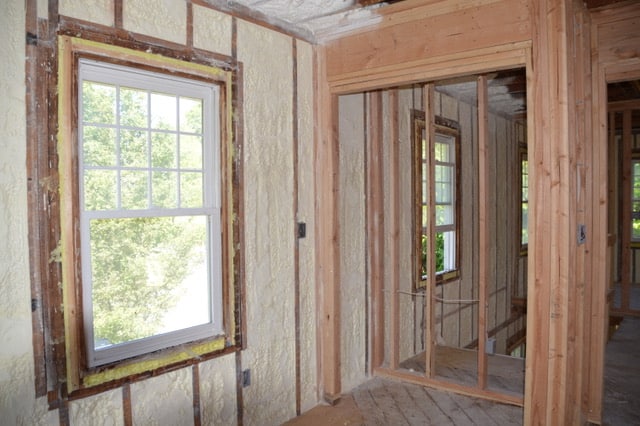 Main House Child Room 2 The construction of a secondary bedroom by Loughlin & Sons Construction. Framing of Walls and Windows.