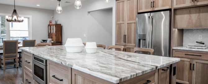 Kitchen Island With Custom Cabinetry in Pearl River, NY. Contractors Loughlin And Son Construction
