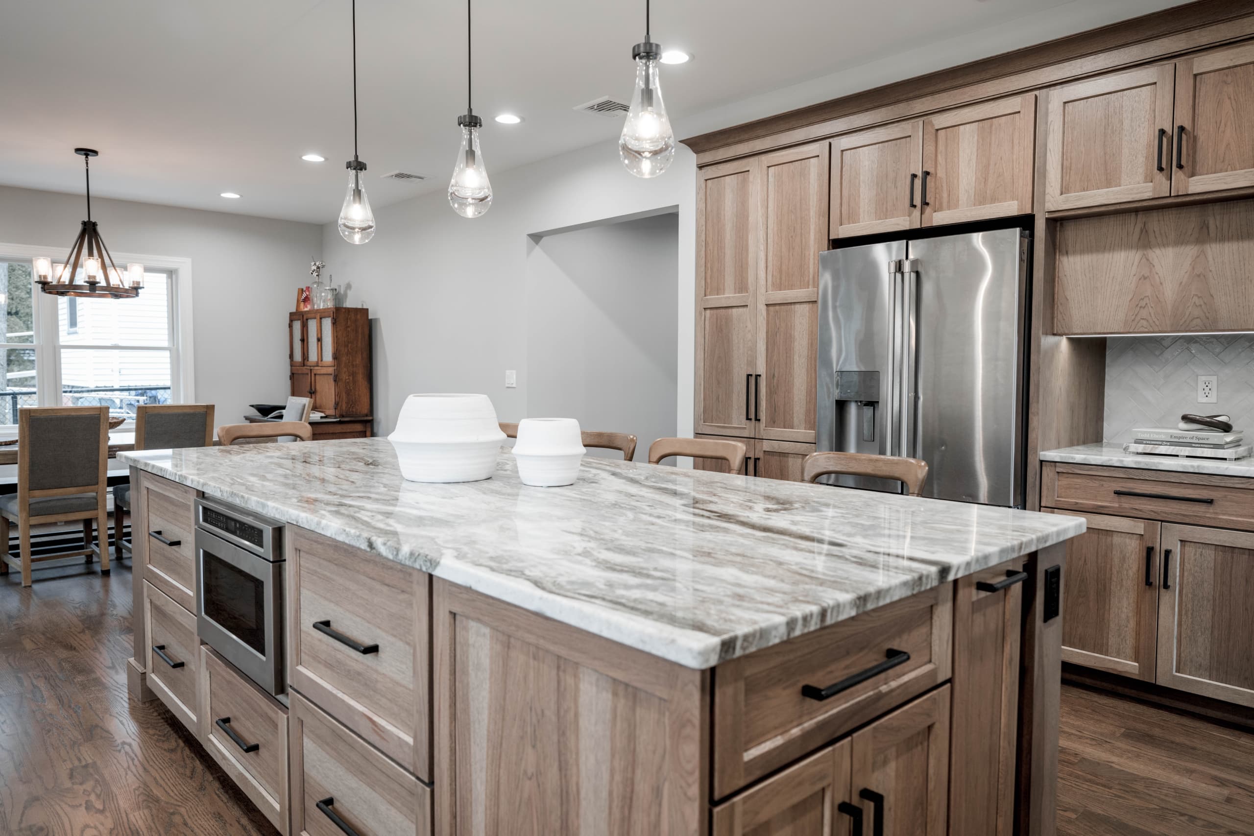 Kitchen Island With Custom Cabinetry in Pearl River, NY. Contractors Loughlin And Son Construction