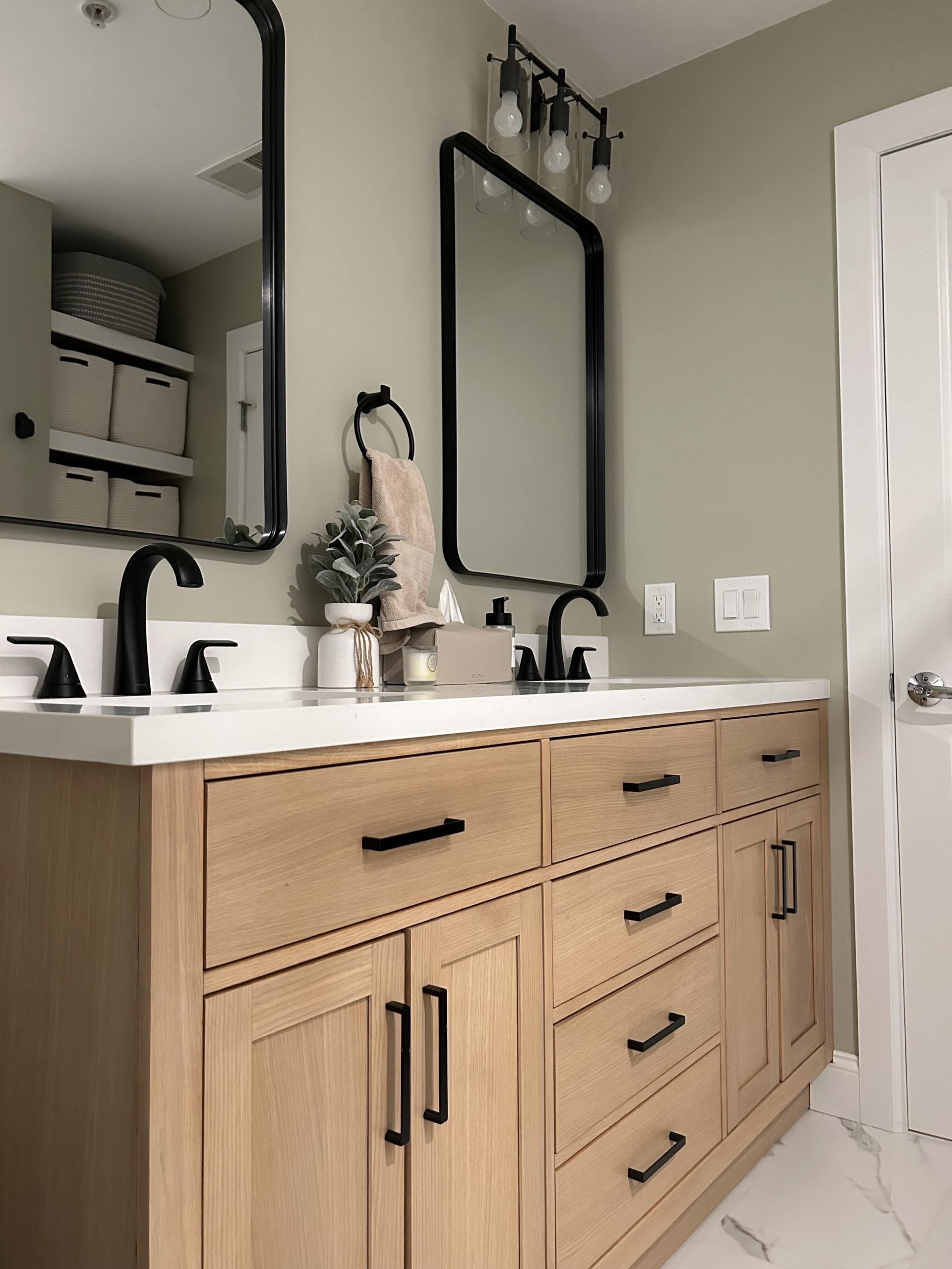 Image title and alt text: Vanity in Westchester NY Bathroom Renovation by Loughlin and Son Construction