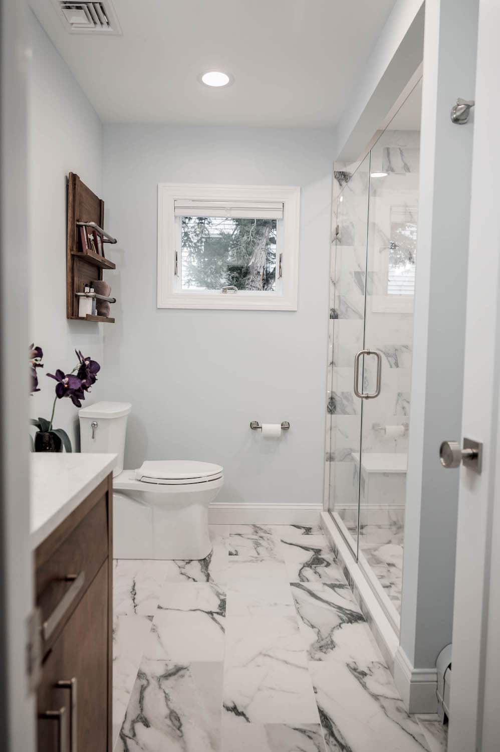 Loughlin & Son Construction renovates and creates beautiful new bathrooms across Bergen, Rockland, and Westchester Counties. Get a sense of our work with this recent renovation of 4 Bathrooms in Pearl River, NY.