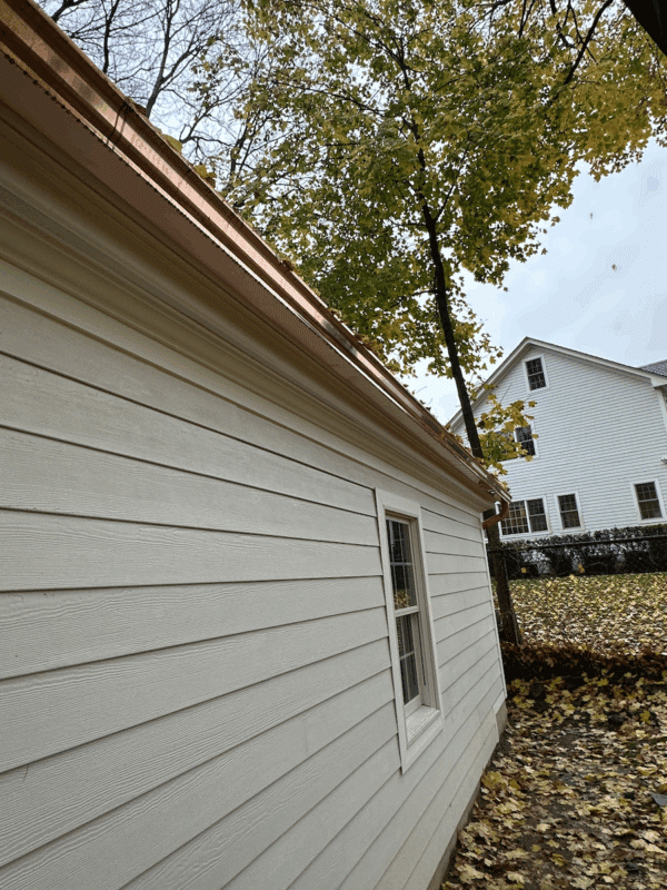 Siding and Copper Gutters on Garage Build in Scarsdale NY by Loughlin And Son Construction