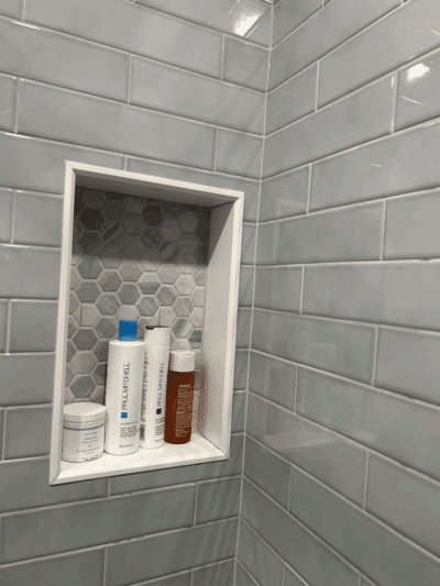 Bathroom Renovation in Ramsey NJ - Shower Niche