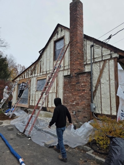 Spray Foam Stage of Home Renovation in West Nyack NY